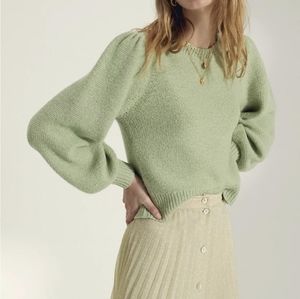 Pistachio pudding Wilfred Atwood alpaca sweater